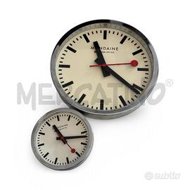 OROLOGIO SVIZZERO DA PARETE COPPIA FERROVIE FEDERA