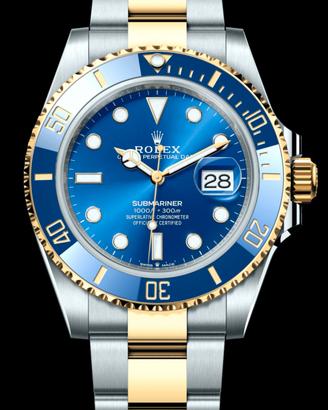 Rolex Sub acc. oro giallo 41 126613LB blu 2021 