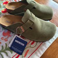 Birkenstock scamosciate verde oliva