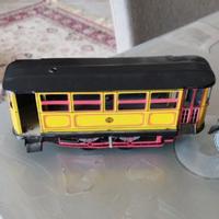 tram e macchina in latta vintage funzionanti
