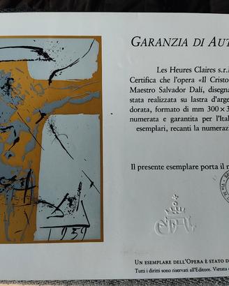 Salvator Dalì "Il Cristo in Croce" 
