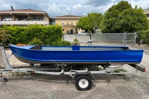Barca per la pesca, 4.20 m con carrello