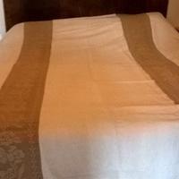 COPERTA LINO E UNCINETTO 