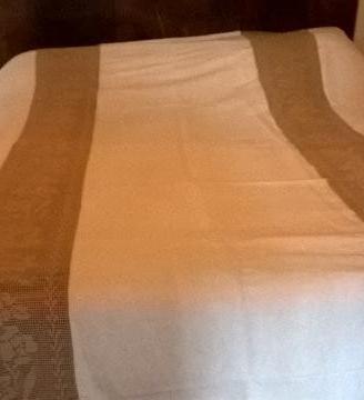 COPERTA LINO E UNCINETTO 