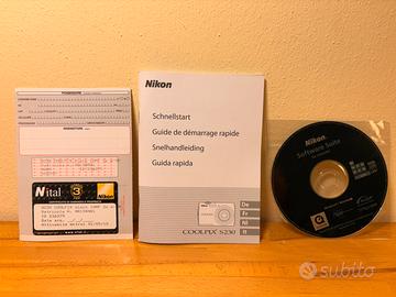 Accessori Nikon Coolpix S230 manuali e CD