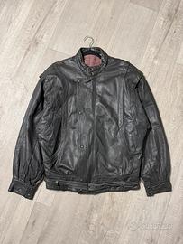 Giacca biker vintage in pelle