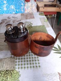 Borracce vintage da caccia con custodia