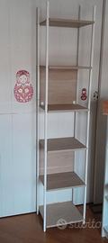 Scaffale a 6 ripiani in legno e ferro