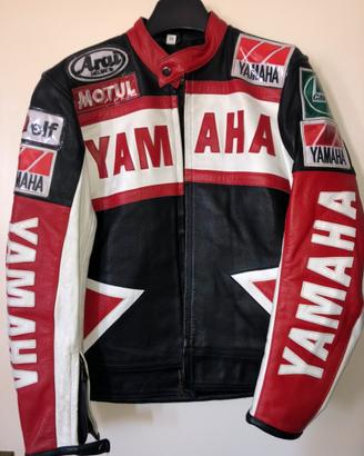 Giubbotto bikers yahamha unisex vera pelle nuovo