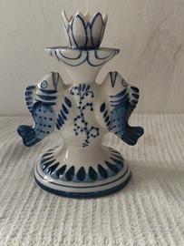 porta candela in ceramica vintage russo