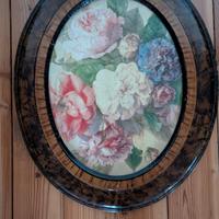 Cornice antica con dipinto fatto a decoupage 