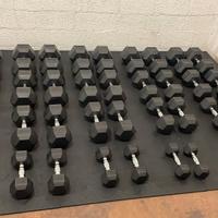 SET MANUBRI GOMMATI HEX DA 2,5 A 25 KG 10 COPPIE