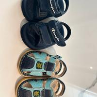 Sandaletti estivi bambino con strappi taglia 18