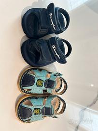 Sandaletti estivi bambino con strappi taglia 18