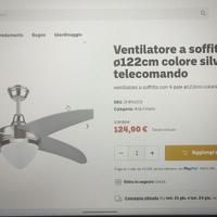 Ventilatore a soffitto.