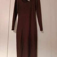 Abito longuette marrone