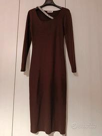 Abito longuette marrone