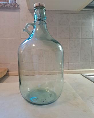 n° 10 Bottiglie in vetro da 5 litri con tappo.