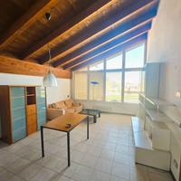 Attico bilocale luminoso con arredi e posto auto