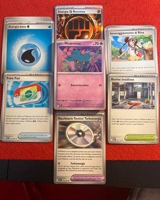 Lotto 41 Carte POKEMON -MISTE-creazione mazzi