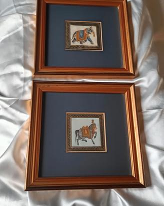 Pittura in miniatura indiana su seta 