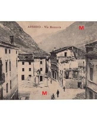 Cartolina via Mezzavilla Arsiero (VI) bombardata