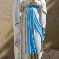 STATUA LOURDES in CEMENTO DI CM 80 DIPINTA A MANO