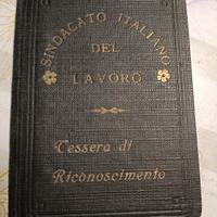 Tessera del Sindacato del Lavoro del 1921