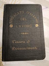 Tessera del Sindacato del Lavoro del 1921