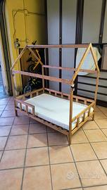 Lettino Montessori artigianale + materasso IKEA