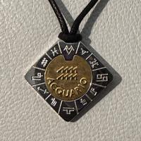 Collana Comete “Acquario” acciaio e oro 18KTy