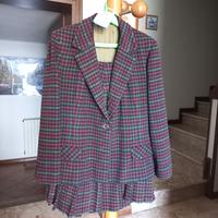 Tailleur in pura lana quadrettato