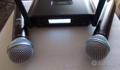 Coppia di microfoni wireless tipo Shure