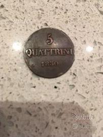 Moneta da 5 quattrini del 1830