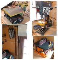 Traforo, compressore, levigatrice, trapano banco