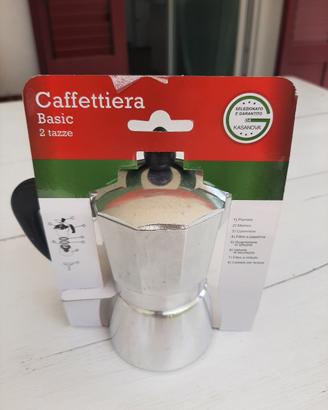 Caffettiera Moka 2 tazze in alluminio