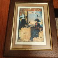 Stampa d'epoca Branca 1887 in cornice legno antico