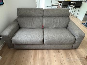 Divano letto Poltronesofà 3 posti grigio – 200 cm