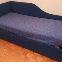 Letto singolo sfoderabile con contenitore