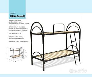 Marbello letto a castello ortopedico