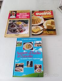LOTTO 3 libri di ricette ricettario cucina