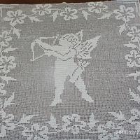 Quadro ad uncinetto con Cupido – lavorato a mano