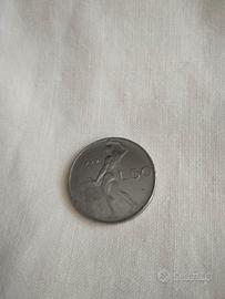 moneta da 50 lire in buone condizioni del 1969