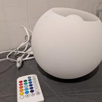 lampada con telecomando multicolore