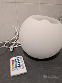 lampada con telecomando multicolore