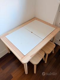 Tavolo ikea FLISAT bambini cin sgabelli