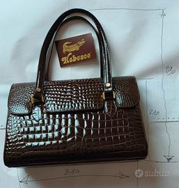 Borsa anni 60/70 in coccodrillo come nuova