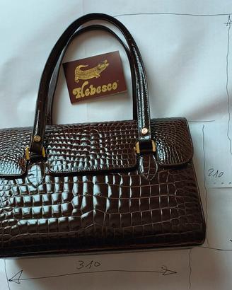 Borsa anni 60/70 in coccodrillo come nuova