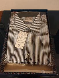 camicia a righe Blue navy Dario Beltran NUOVA