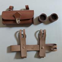 Set per bicicletta vintage in pelle